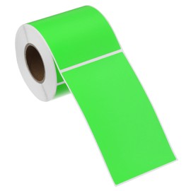 PATIKIL Rectangular Color Coding Labels 5 x 3 Inch, 250 Pcs Rectangle Colored Labels Sticker Moving Stickers Label Tags for Inventory Office Home Packing Box, Fluorescent Green