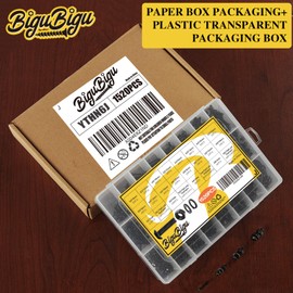 1520PCS Metric Screw Assortment Kit, Metric Bolt Assortment M2 M3 M4 M5 Machine Screws with Lock & Flat Washers, Grade 10.9 Alloy Steel Hex Socket Head Screws Nuts and Bolts Assortment Kit