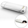 EZESO Brillen Aluminium Etui Hartschalen Brillenetui Silber