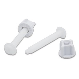 Universal White Plastic Toilet Seat Hinge Bolt Screw For Top Mount Toilet Seat Hinges, 2 Pack
