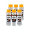Rust-Oleum 2548838-6PK Professional Inverted Striping Spray Paint, 18 oz, Yellow,