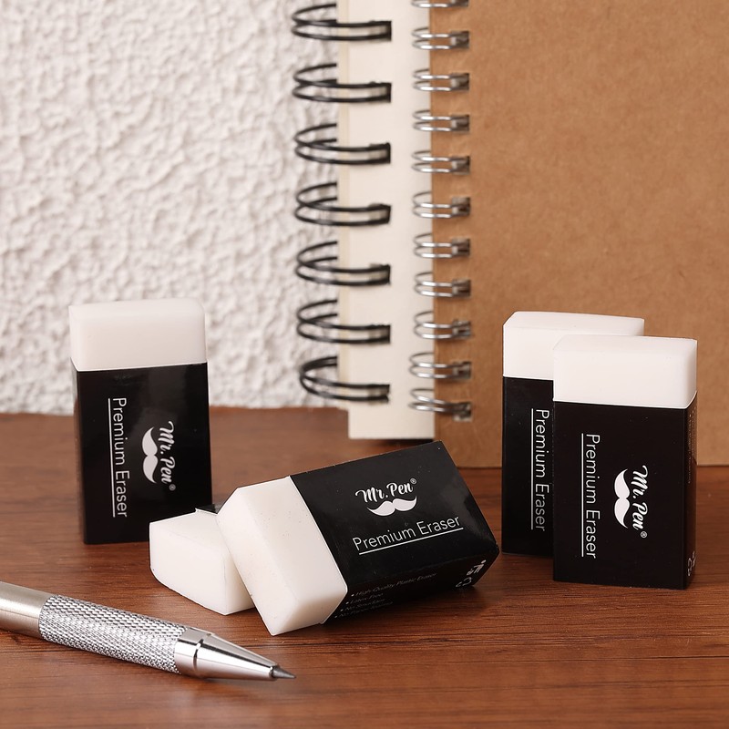 Mr. Pen- Pencil Eraser, 8 Pack, White Erasers, Erasers for