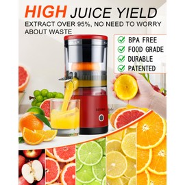 Electric Citrus Juicer Rechargeable - Electric Juicer Machines with USB and Cleaning Brush Portable Compact Juicer for Orange, Lemon, Limes