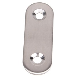 BQLZR Stainless Steel 2 Holes Flat Corner Brace Plate Connector 47x15.5x5mm Pack of 10
