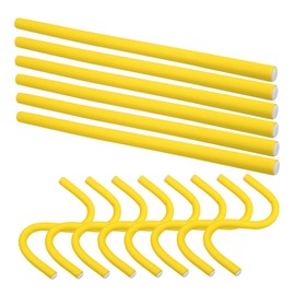 FOMIYES 2sets Hair Curler Stick Cold Wave Hair Rollers Rollers for Spiral Curls Wave Rods No Heat Easy to Store 20pcs*2 Random Color