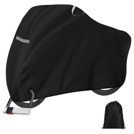 Motorcycle Tarpaulin, 210D Waterproof UV-Resistant Motorcycle Garage, Winterproof Motorcycle Cover Outdoor Tarpaulin for Scooters, Moped, 245 cm x 105 cm x 125 cm
