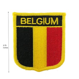 Cute-Patch Belgium Belgian National Flag Embroidered Iron on Sew on Patch Badge