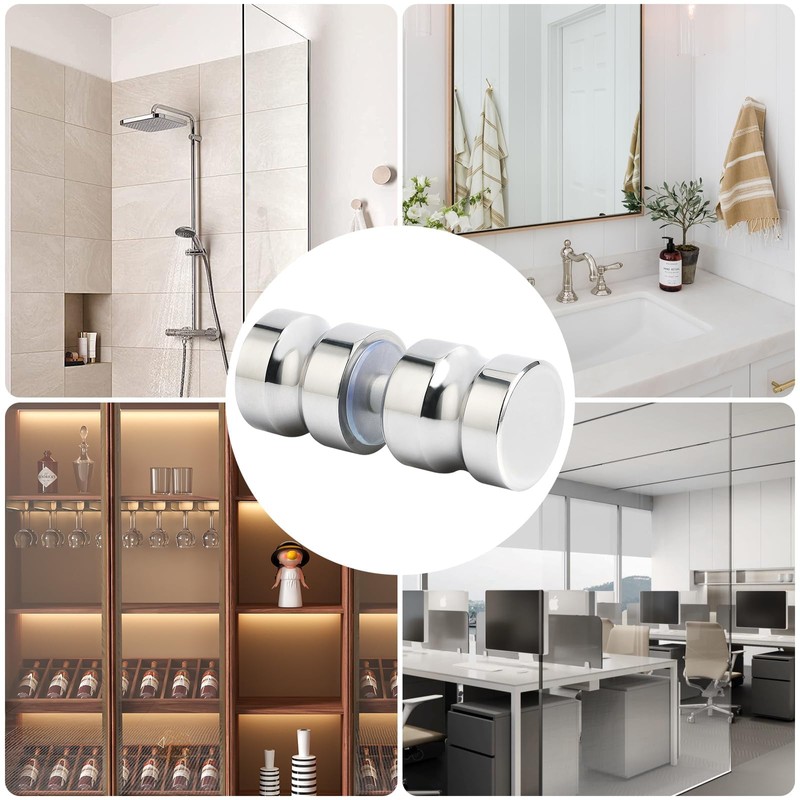 Mooche Solid SUS304 Stainless Steel Shower Glass Door Handle, 3cm