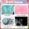 4 Pcs Large Body Powder Puff and Container Large Glass