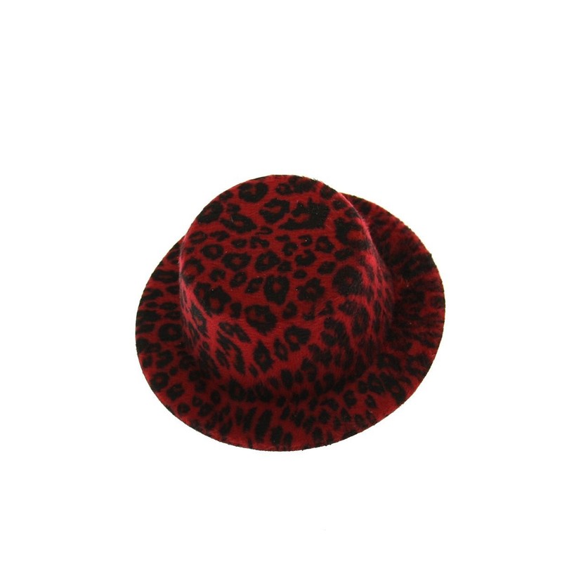 Zac's Alter Ego Leopard Print Mini Top Hat