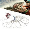 Fish Stringer Live Fish Lock with Reel Float Steel Wire