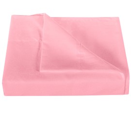 Bedding Twin XL Flat Sheet - Soft Brushed Microfiber, Shrinkage and Fade Resistant Top Sheet - Easy Care - 1 Flat Sheet Only, Pink
