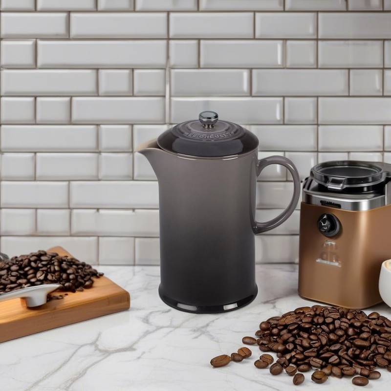 Le Creuset Stoneware French Press, 34 oz., Oyster