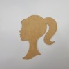 9" Doll Head, Unfinished MDF Art Shape by Wooden Craft