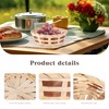 Bamboo Bread Basket, 10 Pcs Round Gift Baskets, 17cm Woven