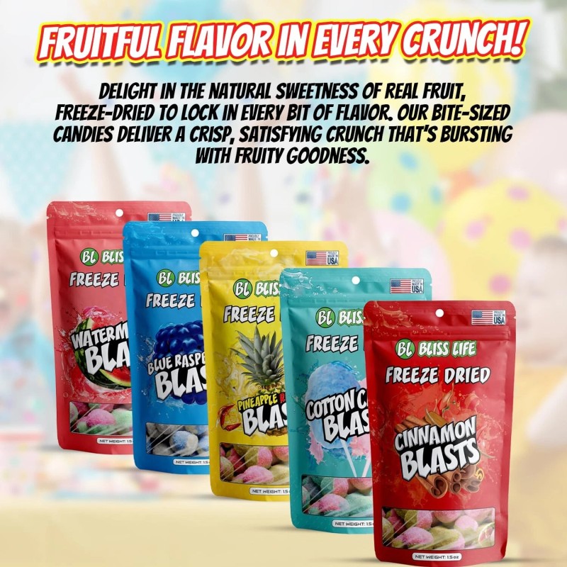 Bliss Life Watermelon Freeze Dried TikTok Candy ASMR Spicy Snack