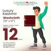 Canadian Linen Luxury Washcloths Set, 12 Pieces Face Towels 12"x12"