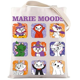LEVLO Marie Cat Tote Bag Marie Fans Gift Cartoon Marie Moods Shoulder Bag Marie Merchandise, Marie Mood T
