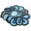 Shanxing Blue Agate Slice Geode Stone Coasters for Drinks and