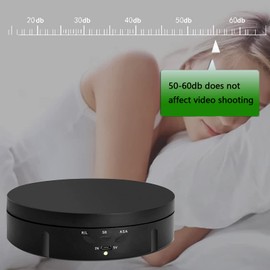 luolety Electric Photography Turntable 360 Degree Rotating Stand 10kg Load Capacity for Live Video with 5 Backdrops for Jewelry