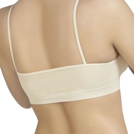 Annes styling Womens Invisible Seamless Bra Non-Wired Second Skin Top Support Comfortable Fitting Non-Padded, Natural L/XL