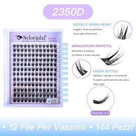 False Eyelashes Eyelash Extension Kit 144 Pieces D Curl 10-16mm Eyelash Extension Kit with Glue and Sealer Tweezers for Personal and Home DIY Use