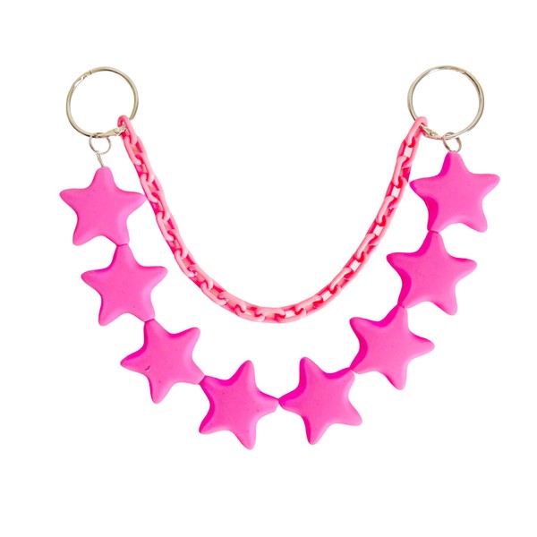 QTMY Beaded Star Chain Charms for Bogg Bag Accessories Rubber