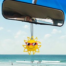 Coolballs California Sunshine Red Sunglasses Hanging Rear-View Mirror Dangler Car Charm Decor Auto Accessory