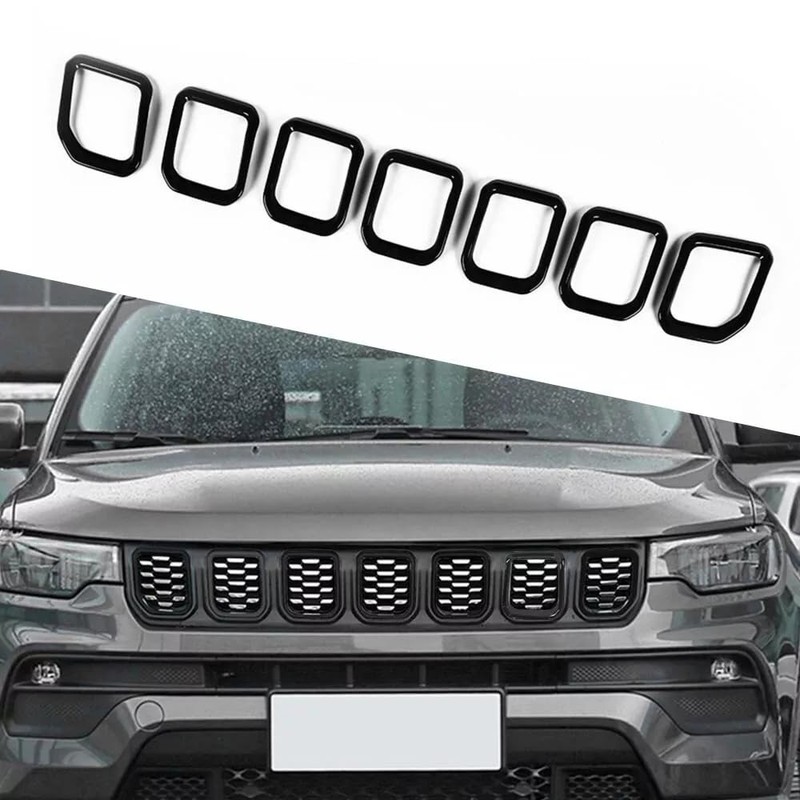 Auto Front Grille Inserts Guard Ring Decorative Trim,Fit forJee-p Compass