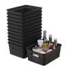 Gainhope 12 Packs Plastic Baskets with Handle, Woven Storage Organizer