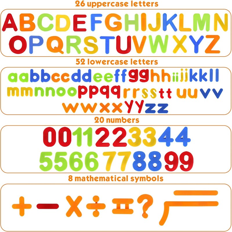 106 PCS Classroom Magnetic Letters and Numbers for Toddlers Early