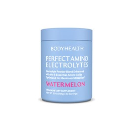 BodyHealth PerfectAmino Electrolytes Powder, Hydration Powder, Sugar Free Keto Electrolyte Drink Mix, Non GMO, Orange Flavor (30 Servings)
