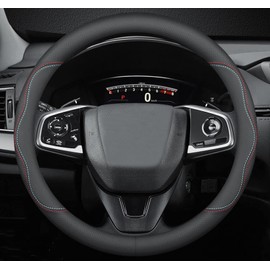 BllXESD Car Steering Wheel Cover Compatible with Toyota RAV4 2025 2024 2001-2023 Year, Breathable Premium Leather, Anti-Slip Design, A-Style