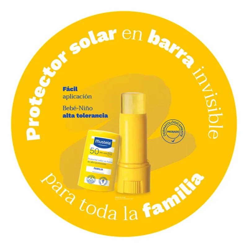 Mustela Protector Solar Stick FPS50 Alta Protección 8g