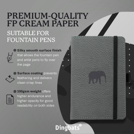 Wildlife Plain Pocket Notebook A6 - PU Leather Hardcover Journal - Ideal for Work, Travel - Pocket, Elastic Closure, Pen Holder, Bookmark