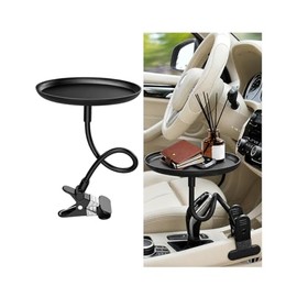 Bandeja de comida ajustable para coche, mesa de comedor, consola central giratoria de 360 grados, antideslizante, interior de automóvil, bandeja de al
