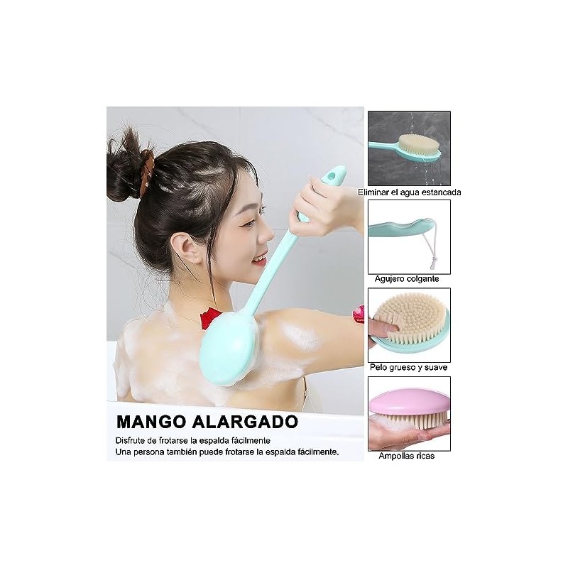 Cepillo corporal,cepillo corporal para baño,cepillo para la espalda ducha, 2