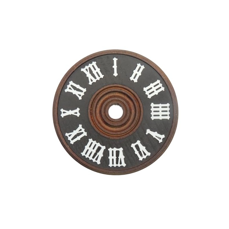 KD89 Dark Brown Wooden Cuckoo Dial with White Plastic Roman