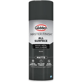 Glidden Master Finish 12 oz. Matte Black Interior/Exterior All Surface Spray Paint and Primer