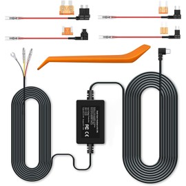 GMAIPOP TYPE-C Dash Cam Hardwire Kit, 11.5ft Hard Wire Kit for G900, Low-Voltage Protection for Parking Mode, Converts 12V - 24V to 5V/3A,4 Fuses Kit and Installation Tool