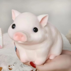 Pink Piggy Squishy Toys,Fidget Toys for Kids Adults,Realistic Pig Autism Toys,Sensory Toys Classroom Stress Relief Gifts for Girls Boys Party Favors