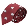 King & Priory Burgundy Red Embroidered Sheep Tie