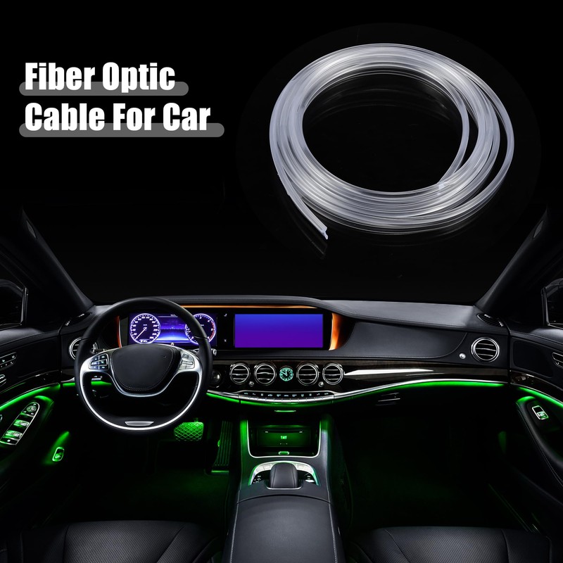 X AUTOHAUX 3.6mm 0.30" 2m 6.56ft Universal Skirt Side Glow