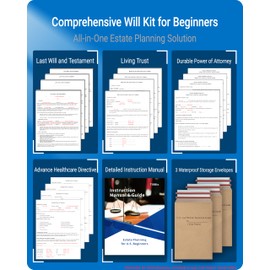 TillBio 2025 3-in-1 Estate Planning Kit – Includes Last Will, Living Trust & Power of Attorney Forms – Lawyer-Prepared Templates with Instructions – Valid in All 50 States（3pcs）