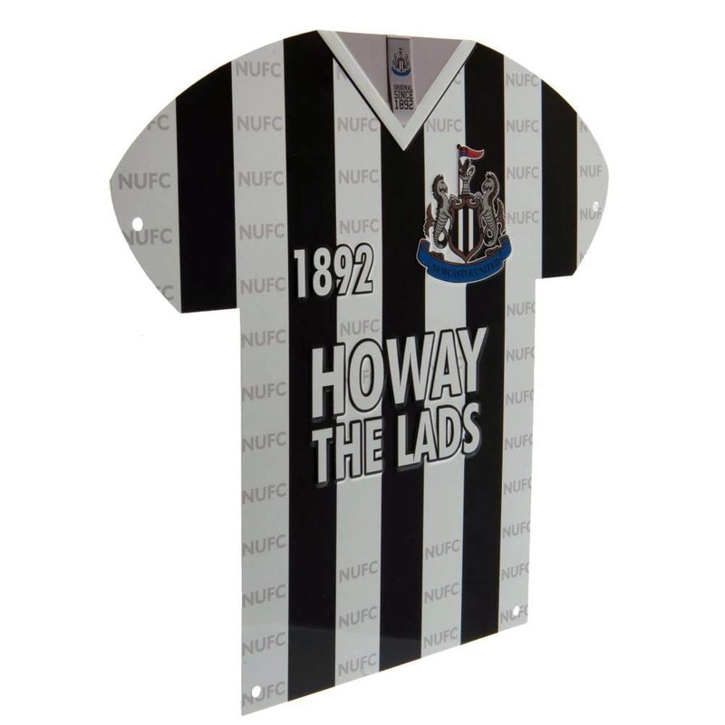 Newcastle United T-shirts Brand Model Shirt Shaped Metal Sign