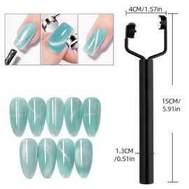 JERCLITY 1 Piece Black Y Shape Cat Eye Magnet for Nails Double-Ended Strong Nail Magnet Stick for Nail Art Magnetic for Cat Eye Gel Polish Nail Art