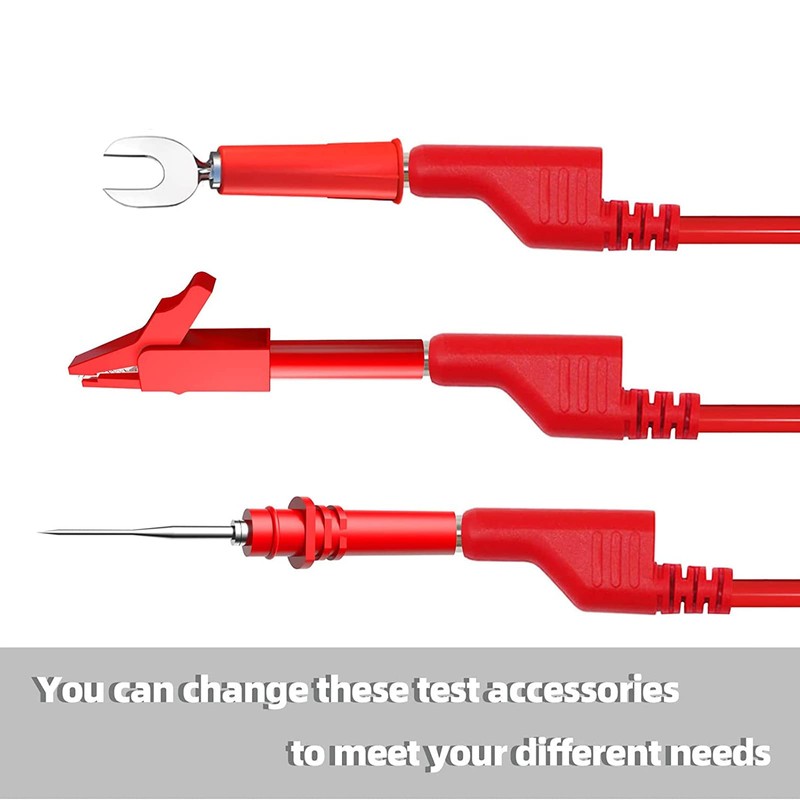 Cleqee 5 Pairs Stackable Banana Plugs Multimeter Test Lead Kit