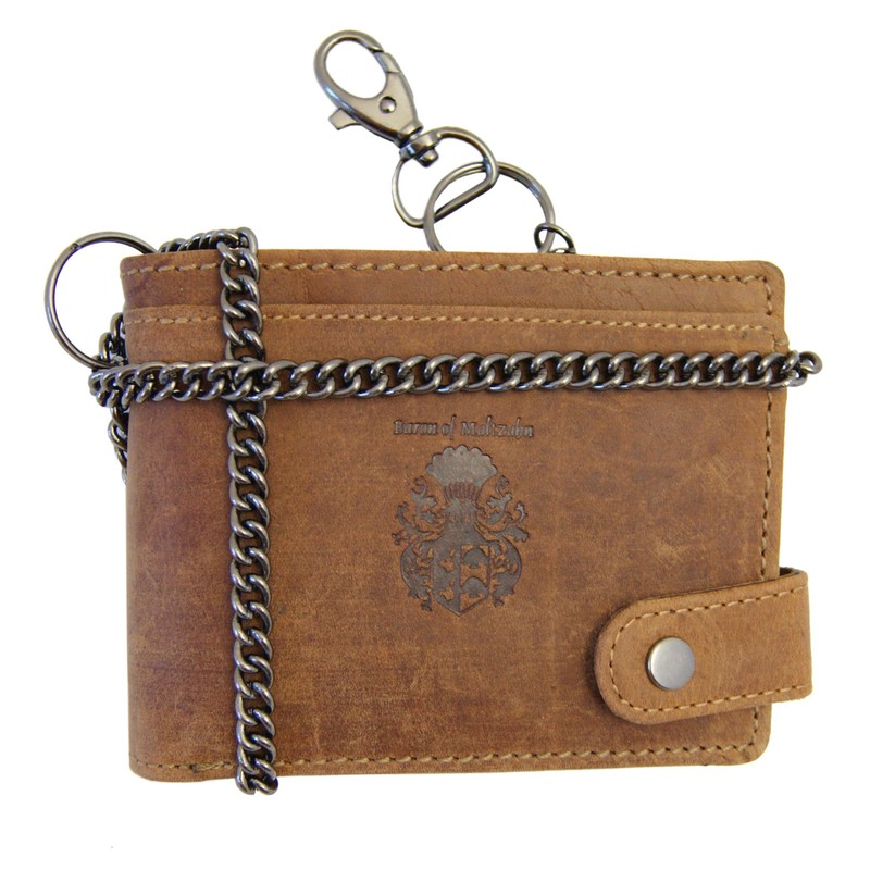 Baron of Maltzahn Men's Chain Wallet ABRAMOVICH brown genuine leather