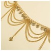 Metal Beaded Link Chain Belly Belt,Gold Multi-layered Tassel Waist Chain