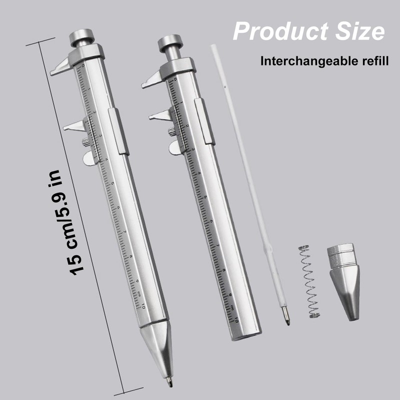 Vernier Caliper Ballpoint Pen, Engineering Pen, 0-100mm Measurement 2 in